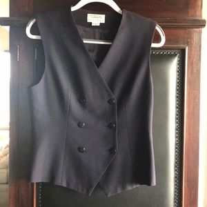 Talbots Navy blue double breasted vest